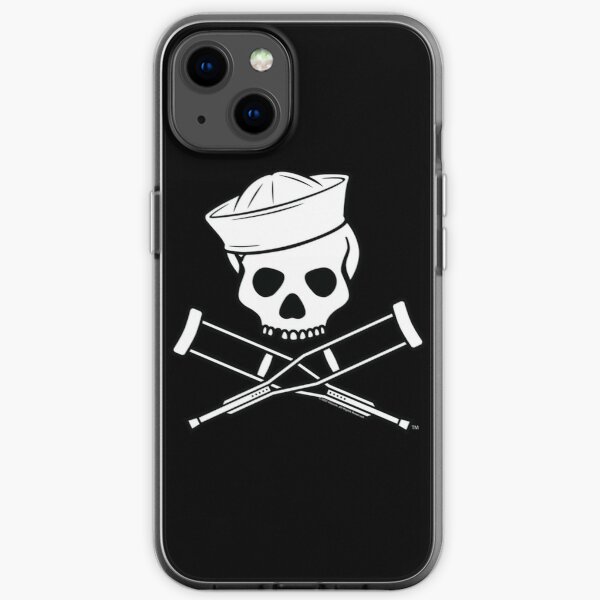 Jackass Sailor Skull & Crossbones Logo iPhone Soft Case RB1309 product Offical jackass Merch