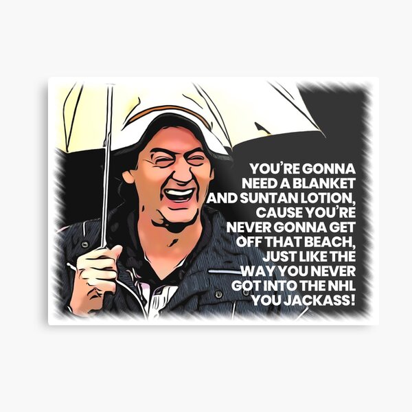 “You suck, ya Jackass” — Jeering Fan Metal Print RB1309 product Offical jackass Merch