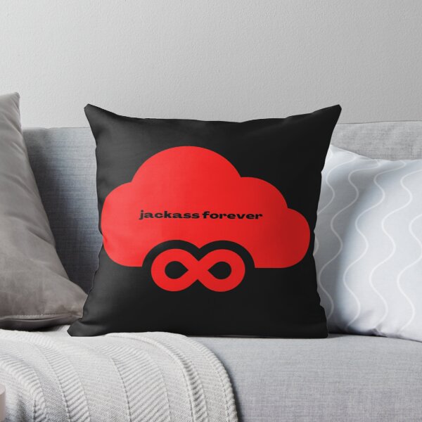 jackass forever,gift in red	 Throw Pillow RB1309 product Offical jackass Merch