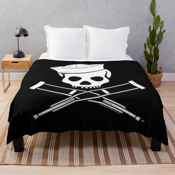 Jackass Sailor Skull & Crossbones Logo Throw Blanket RB1309 product Offical jackass Merch